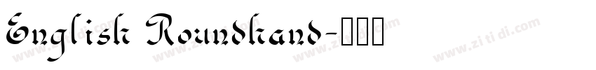 English Roundhand字体转换